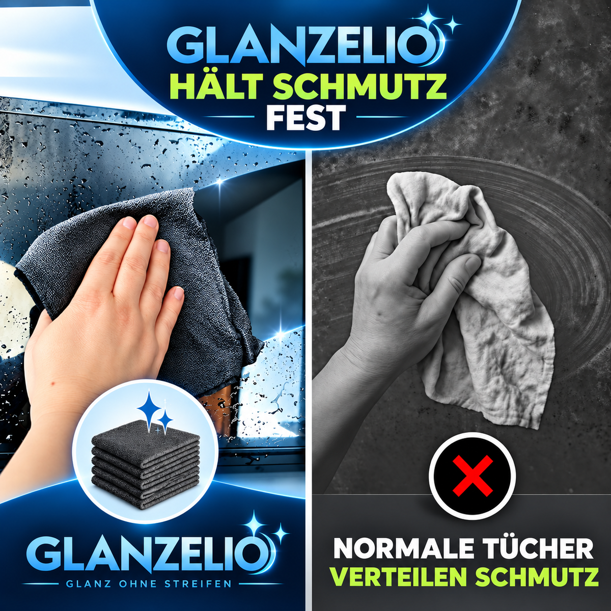 GLANZELIO Reinigungstücher – 5er-Set