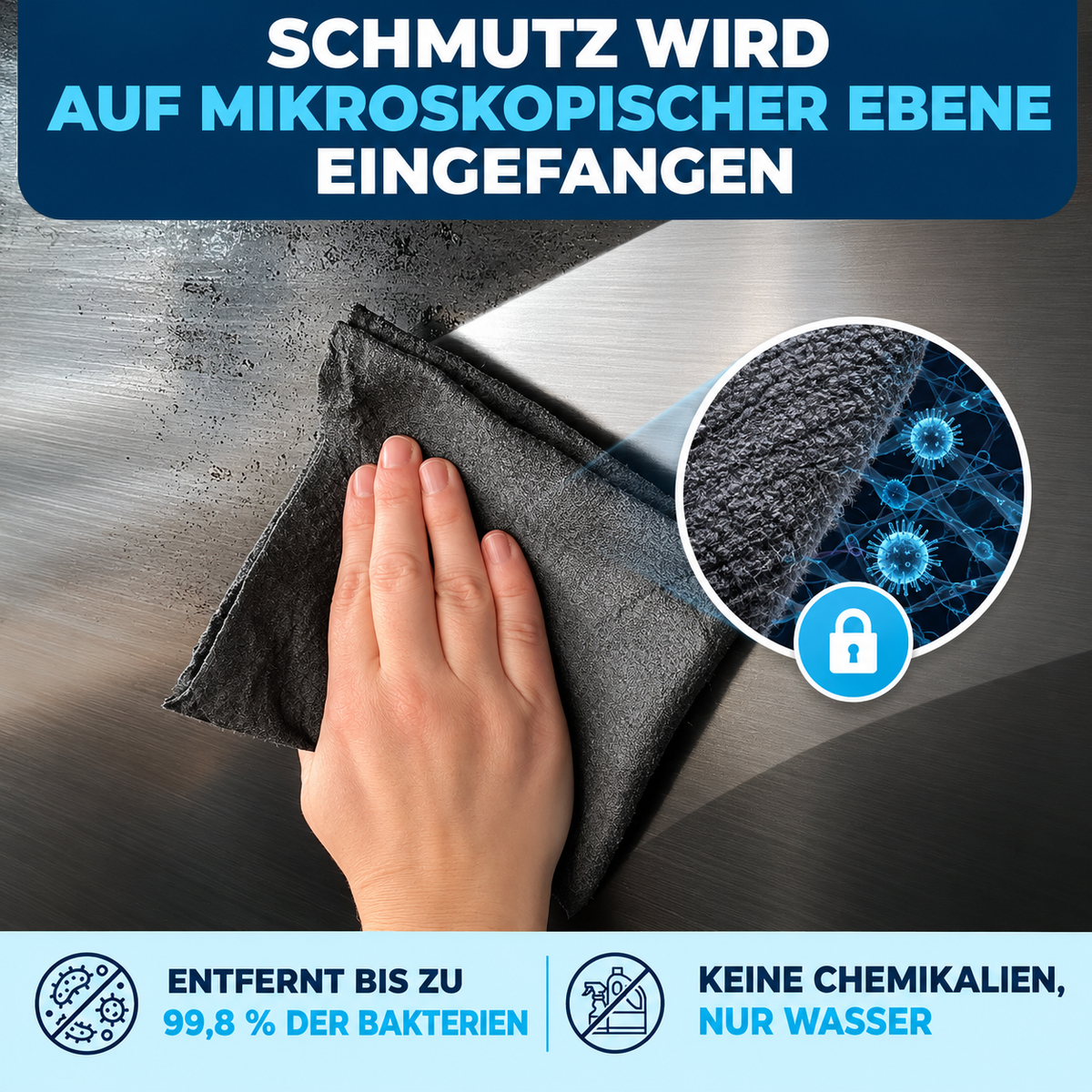 GLANZELIO Reinigungstücher – 5er-Set